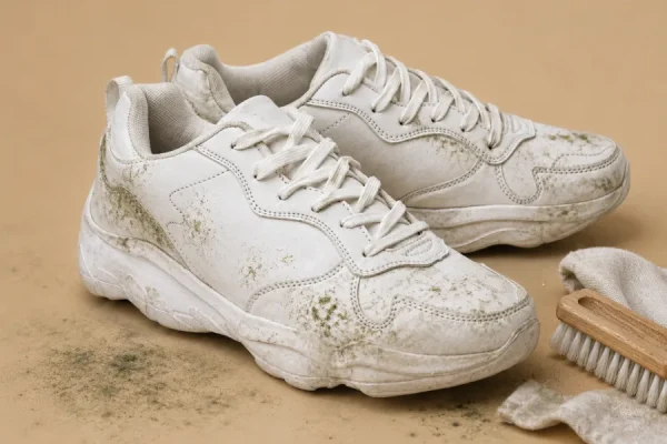 sepatu kotor dan berjamur